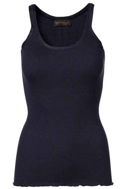 Rosemunde | Silketop | RWBelle Silk U-neck Strap Elastic Top, 5182 navy
