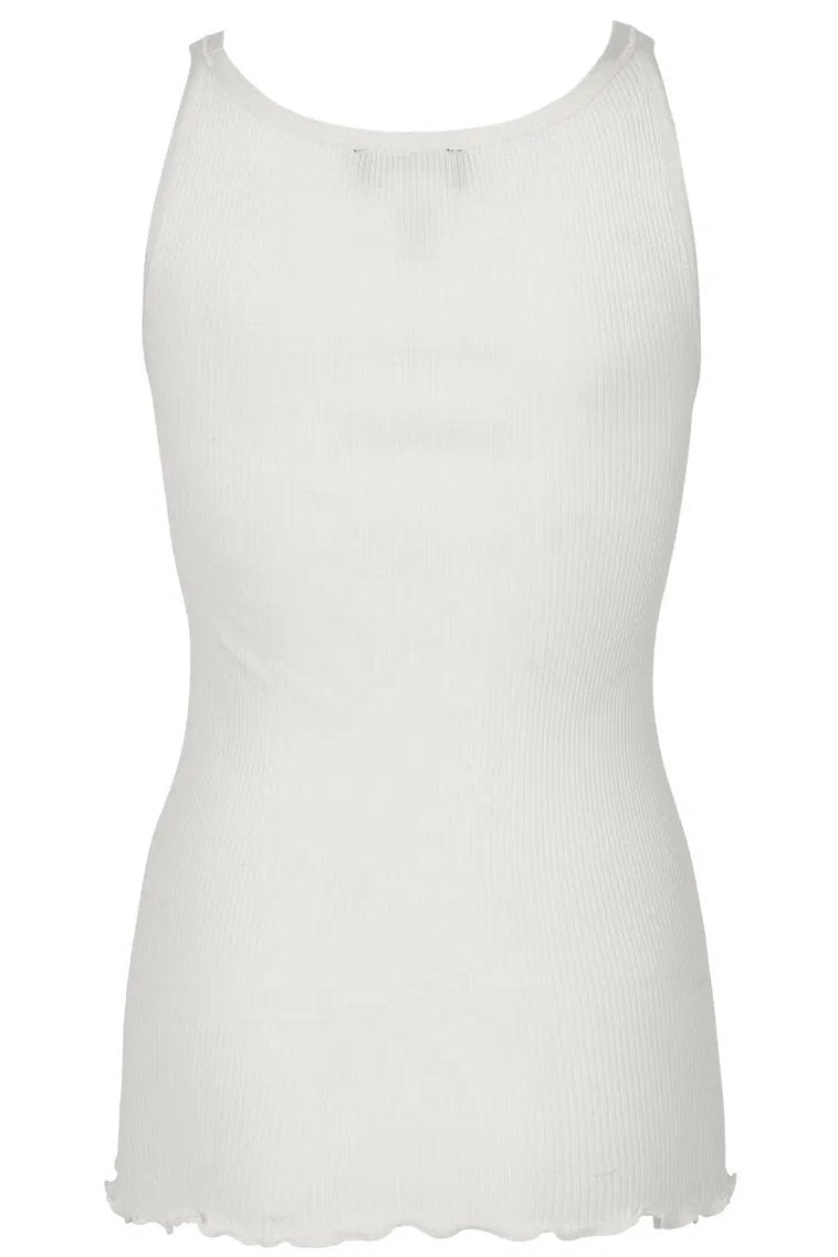 Rosemunde | Silketop | RWBelle Silk U-neck Strap Elastic Top, 5182 new white