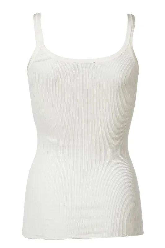 Rosemunde | Silketop | Top med smalle stropper, 5207 new white