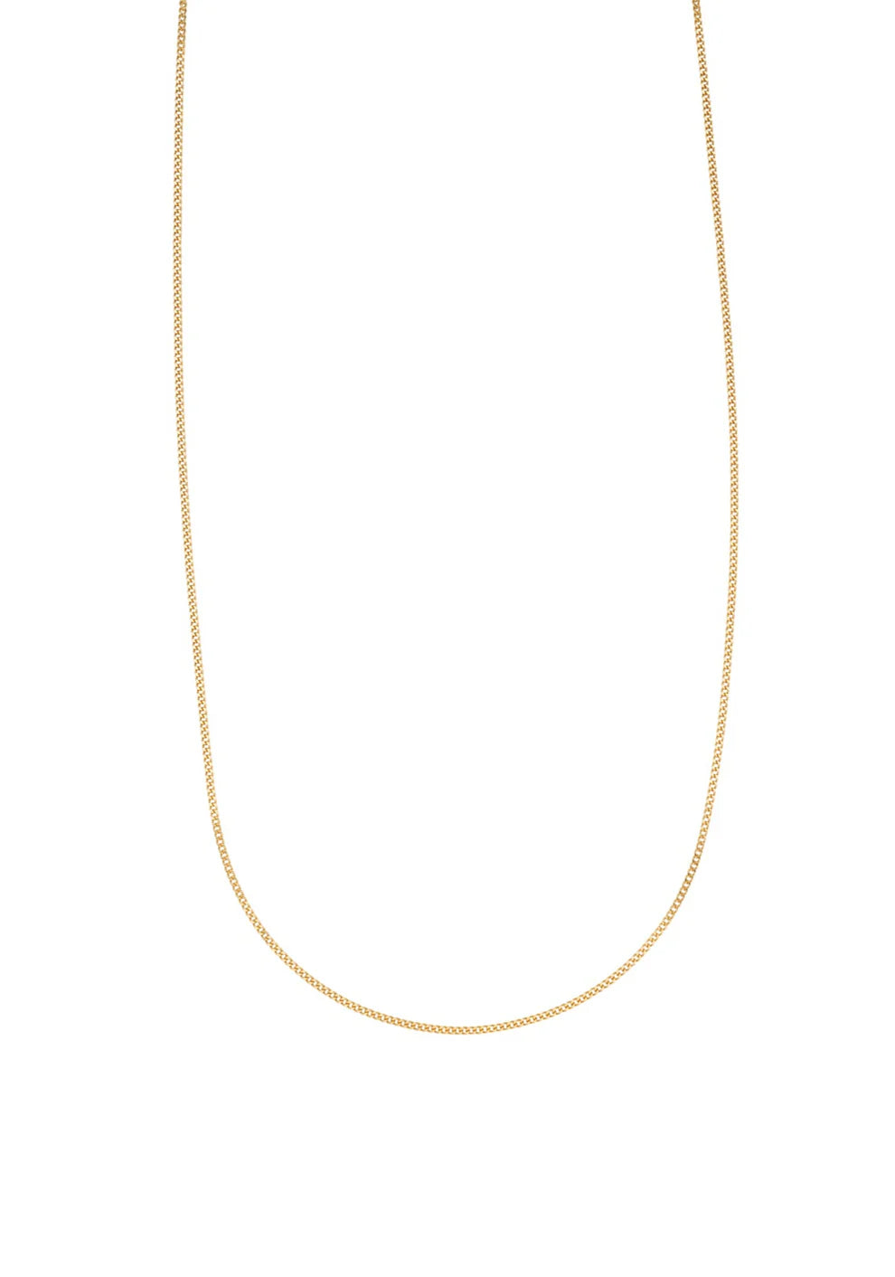 Pico Norah Necklace – enkel halskæde i sterlingsølv forgyldt med 24 karat guld. Perfekt alene eller med Amore Heart vedhæng.