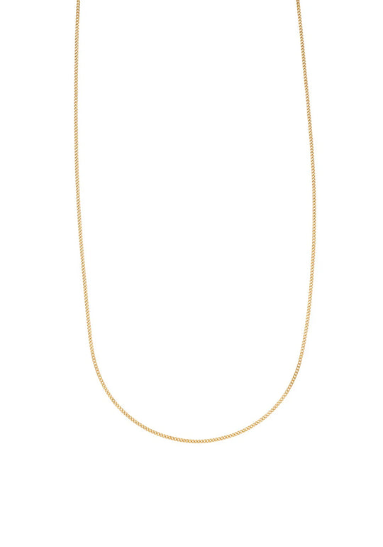 Pico Norah Necklace – enkel halskæde i sterlingsølv forgyldt med 24 karat guld. Perfekt alene eller med Amore Heart vedhæng.