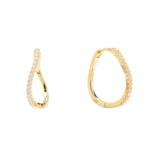 Pico | Øreringe | Amelia Petit Crystal Hoops, clear