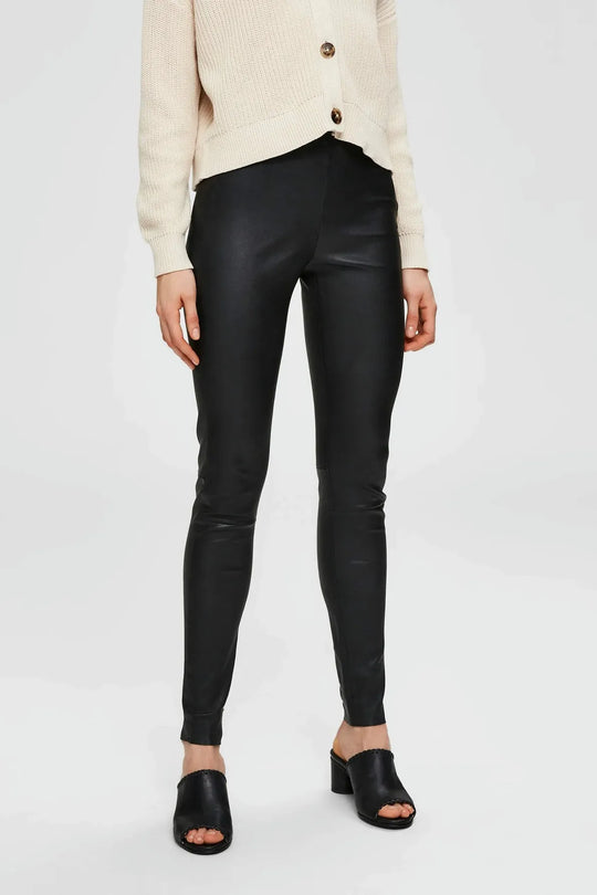 KØB Selected Femme 100% Lammeskinds leggings