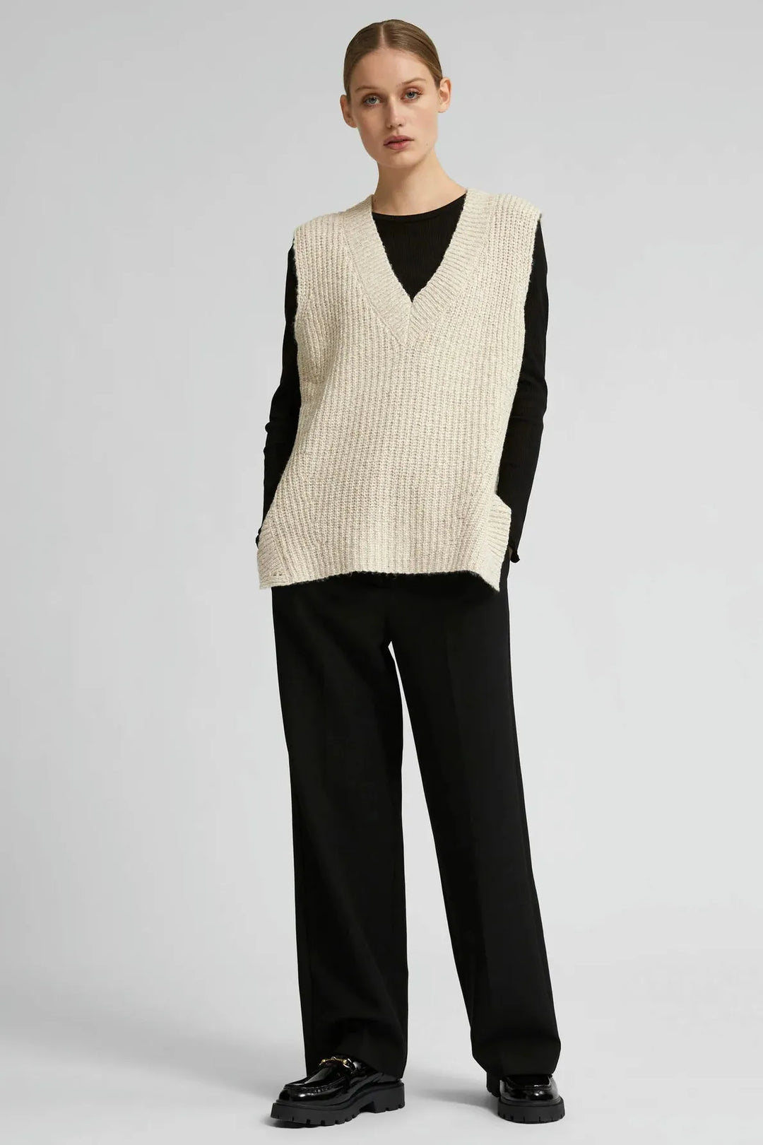 Bukser | Selected Femme Rita Wide, black