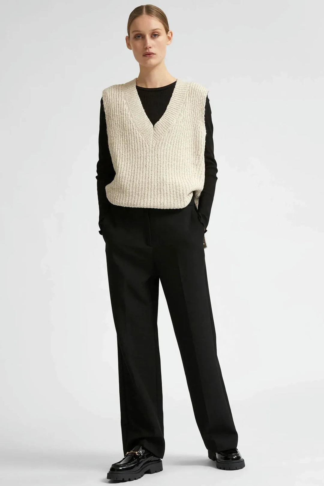 Bukser | Selected Femme Rita Wide, black