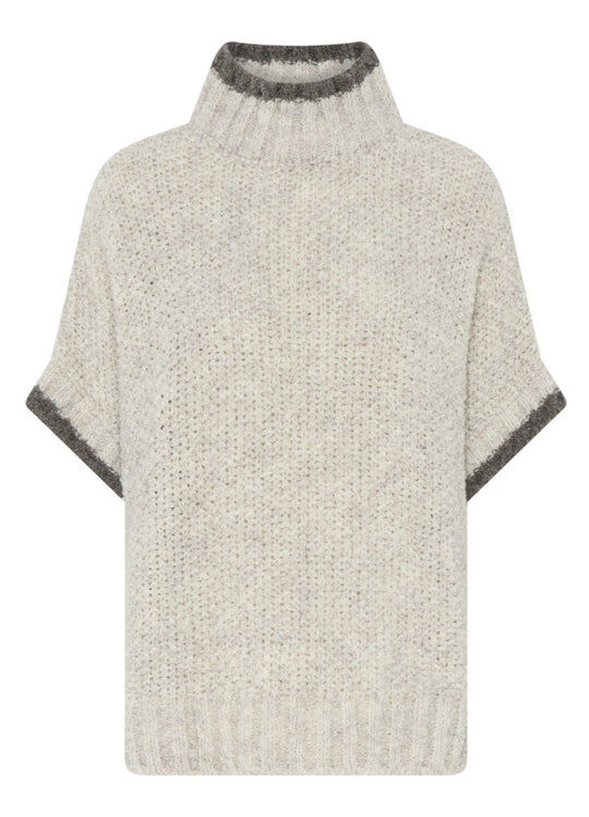 La Rouge Sussi Boucle Knit Striktrøje – Oversize Strik med Høj Hals