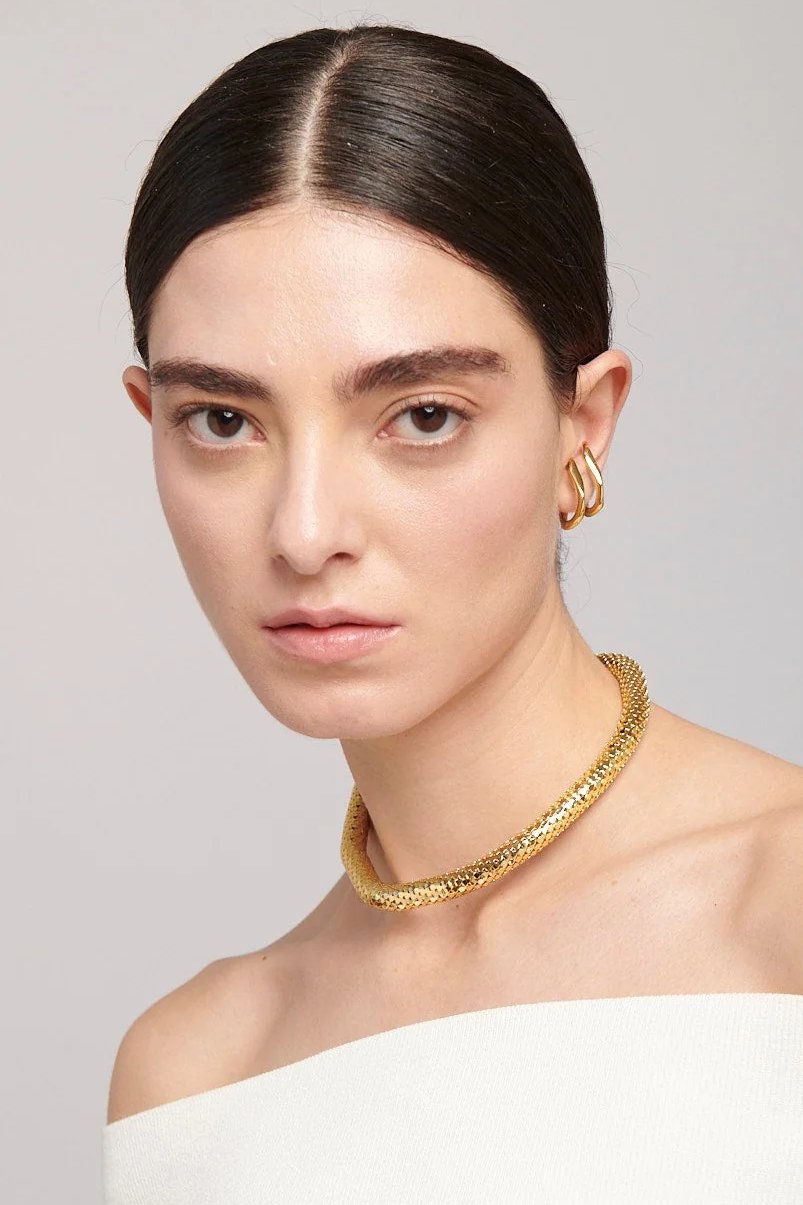 Federica Tosi Lace Margaux Halskæde i 18k guldbelagt bronze