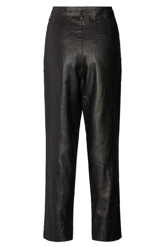 Rabens Saloner | Bukser | Raina Glazed Pleat Pants, black