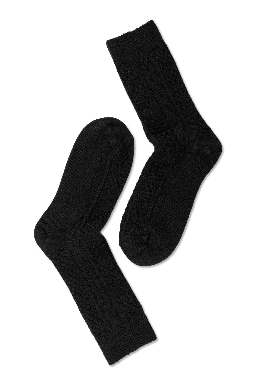 Note by Syversen | Strømper | Wool cable, black