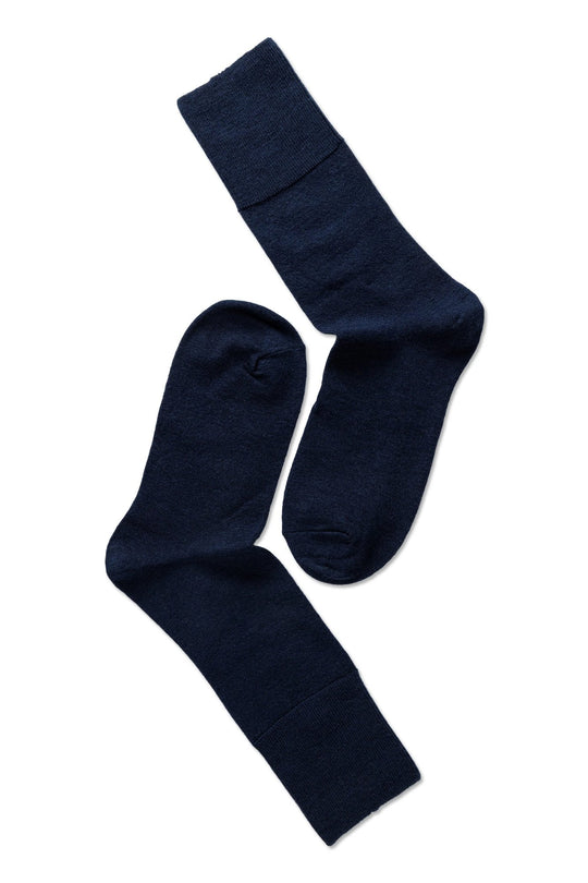 Uldstrømper | Note by Syversen Fine wool comfort top, navy
