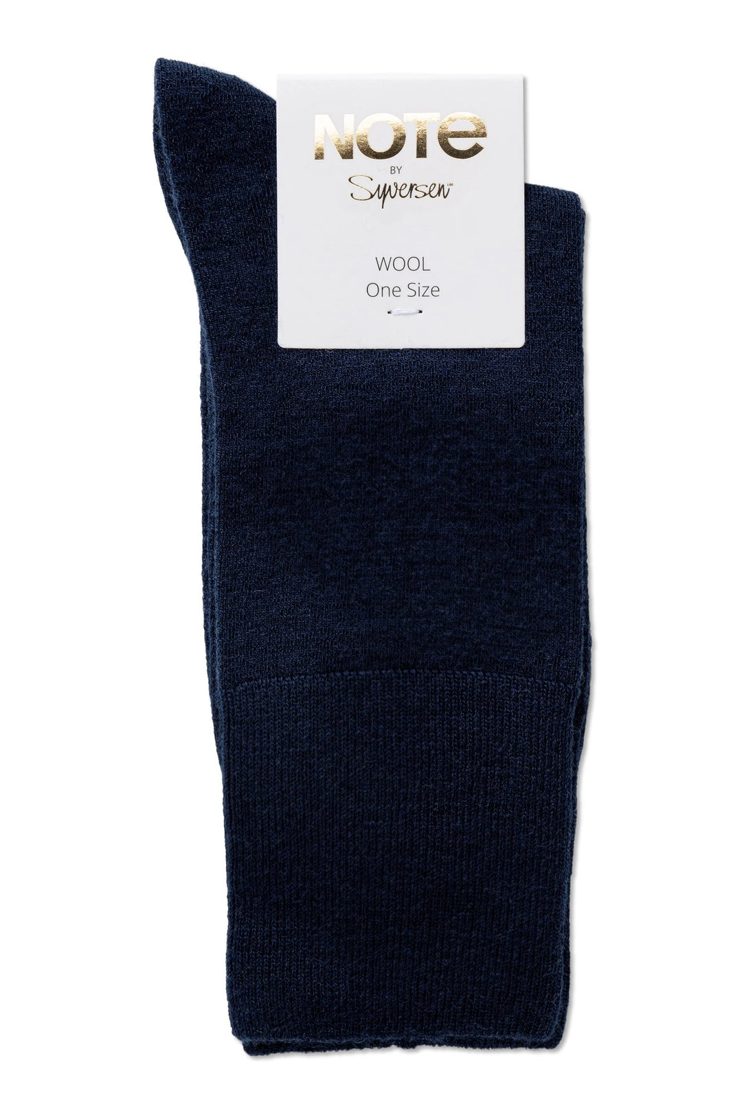 Uldstrømper | Note by Syversen Fine wool comfort top, navy