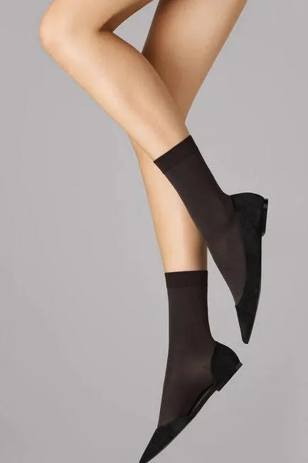 Wolford | Nylonstrømper | Cotton strømper, nearly black