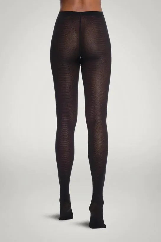 Wolford | Strømpebukser | Croco Jacquard, sort