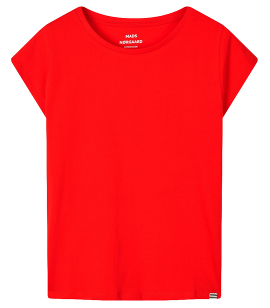 Mads Nørgaard | T-Shirt | Organic Jersey Teasy Tee FAV, fiery red