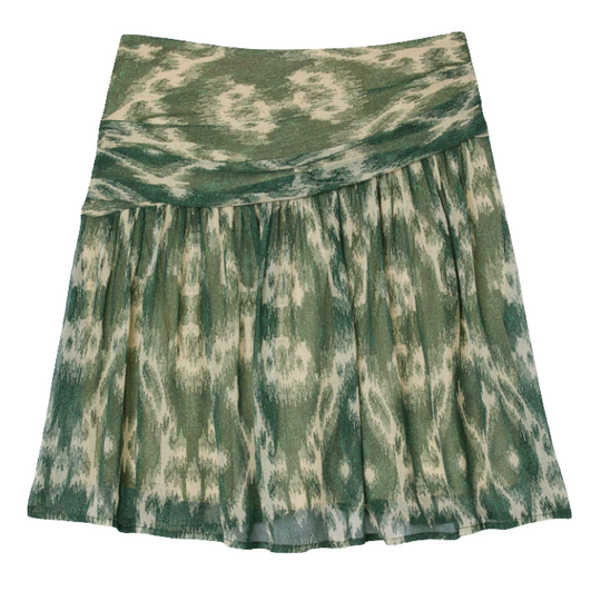 ba&sh Mina Skirt – mini-nederdel i kaki med flair og boheme-look. Let og luftigt stof i 100% viskose.