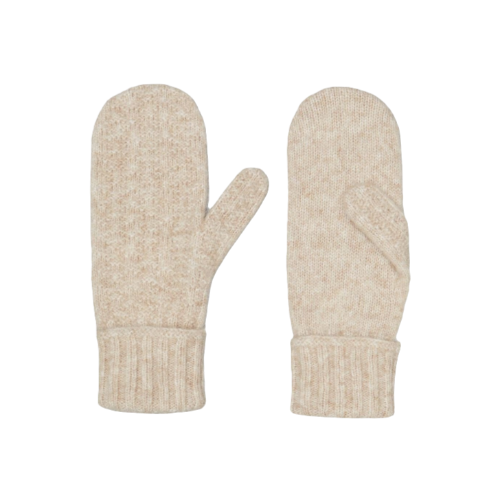 Becksöndergaard Cable Mitten – Trendy Luffer i Birch White, Alpaca