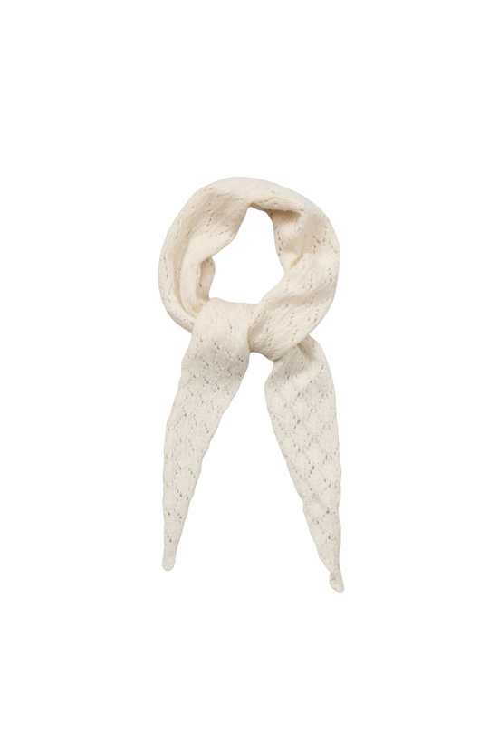 Becksöndergaard Woona Opalia Scarf – Elegant Uldtørklæde i Birch White