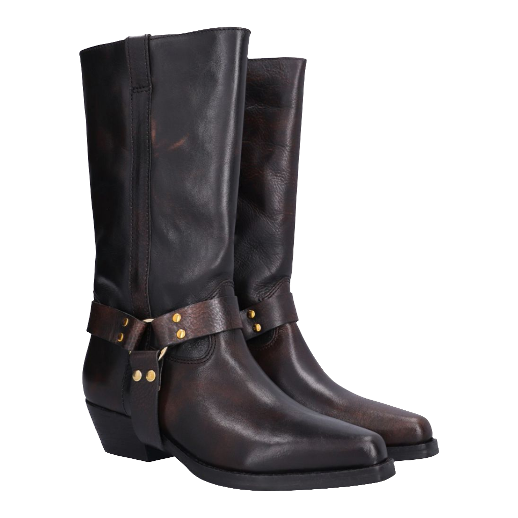 Billi Bi | Cowboystøvler | Black Washed Shadow Boots, black