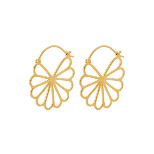 Pernille Corydon | Øreringe | Large Bellis Earrings, forgyldt sølv
