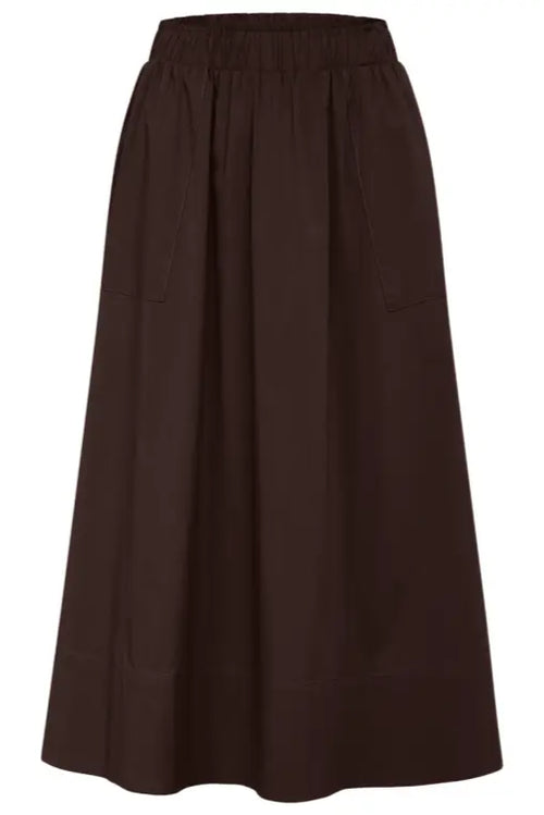 La Rouge | Nederdel | Vilma Skirt, dark brown
