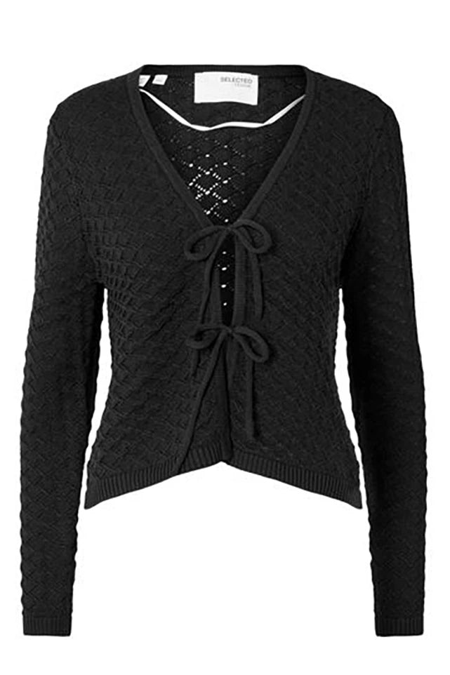 Selected Femme | Cardigan | Frida Structure knit, black