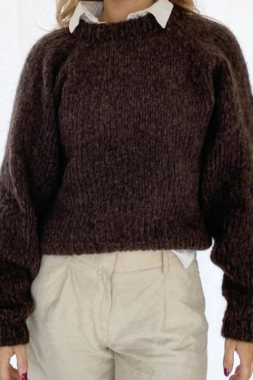 Coffee Beanies | Sweater | Alpaca Sweater, brown
