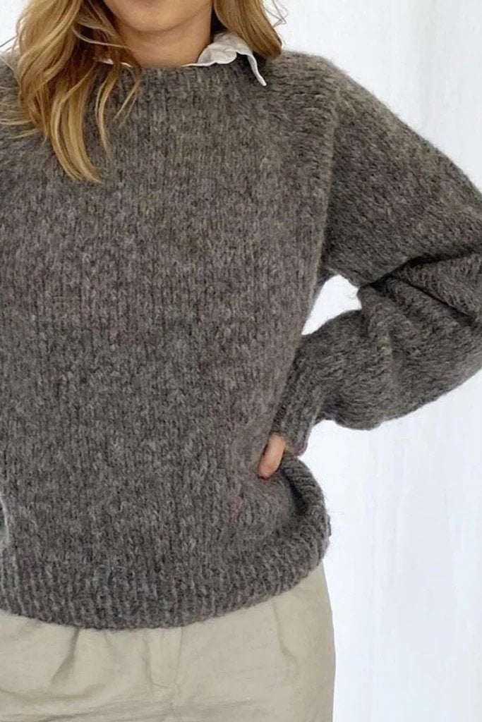 Striktrøje | Coffee Beanies Alpaca Sweater, grey