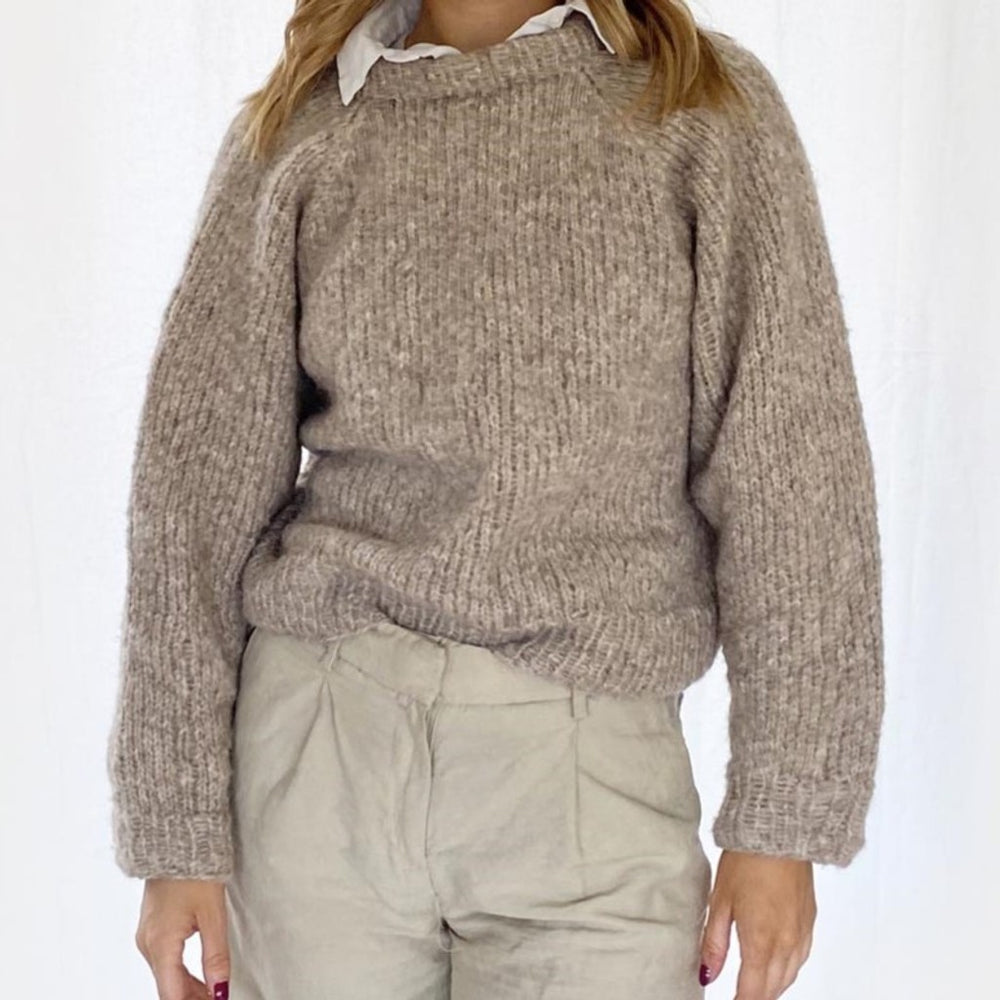 Striktrøje | Coffee Beanies Alpaca Sweater, sandy
