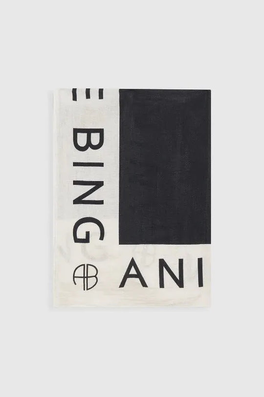 Anine Bing Praia Sarong i sort og creme