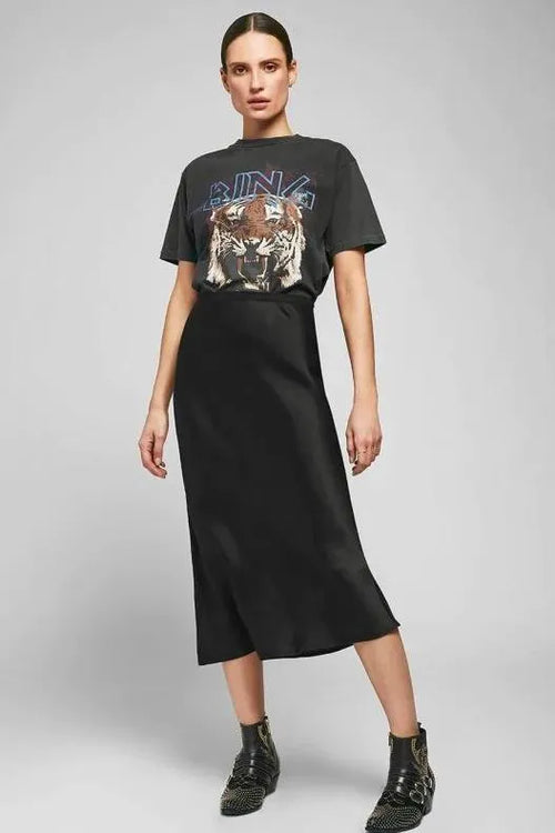 Anine Bing | Nederdel | Bar Silk Skirt, black