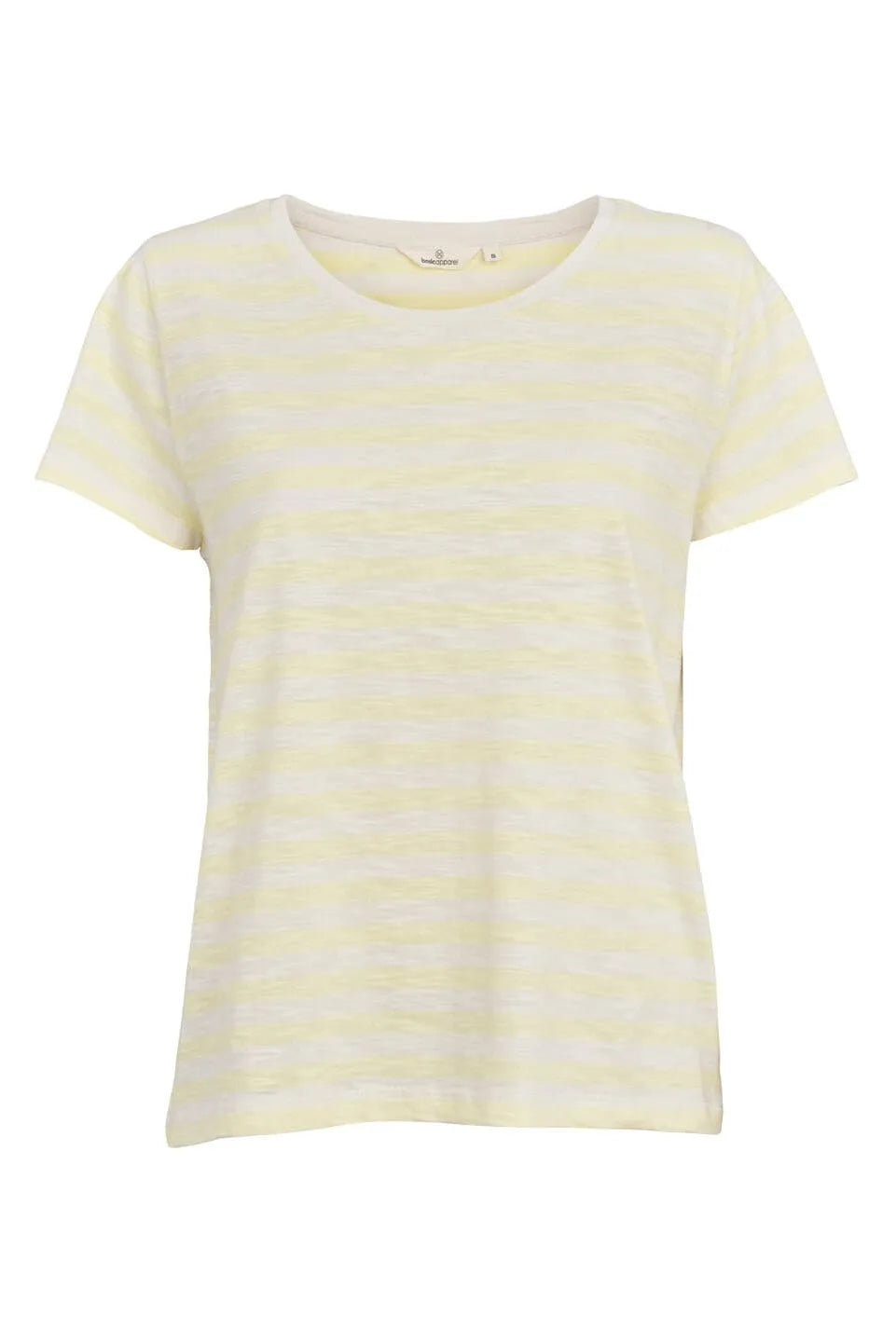 Basic Apparel | T-shirt | Jada SS O-Neck GOTS, gul og hvid