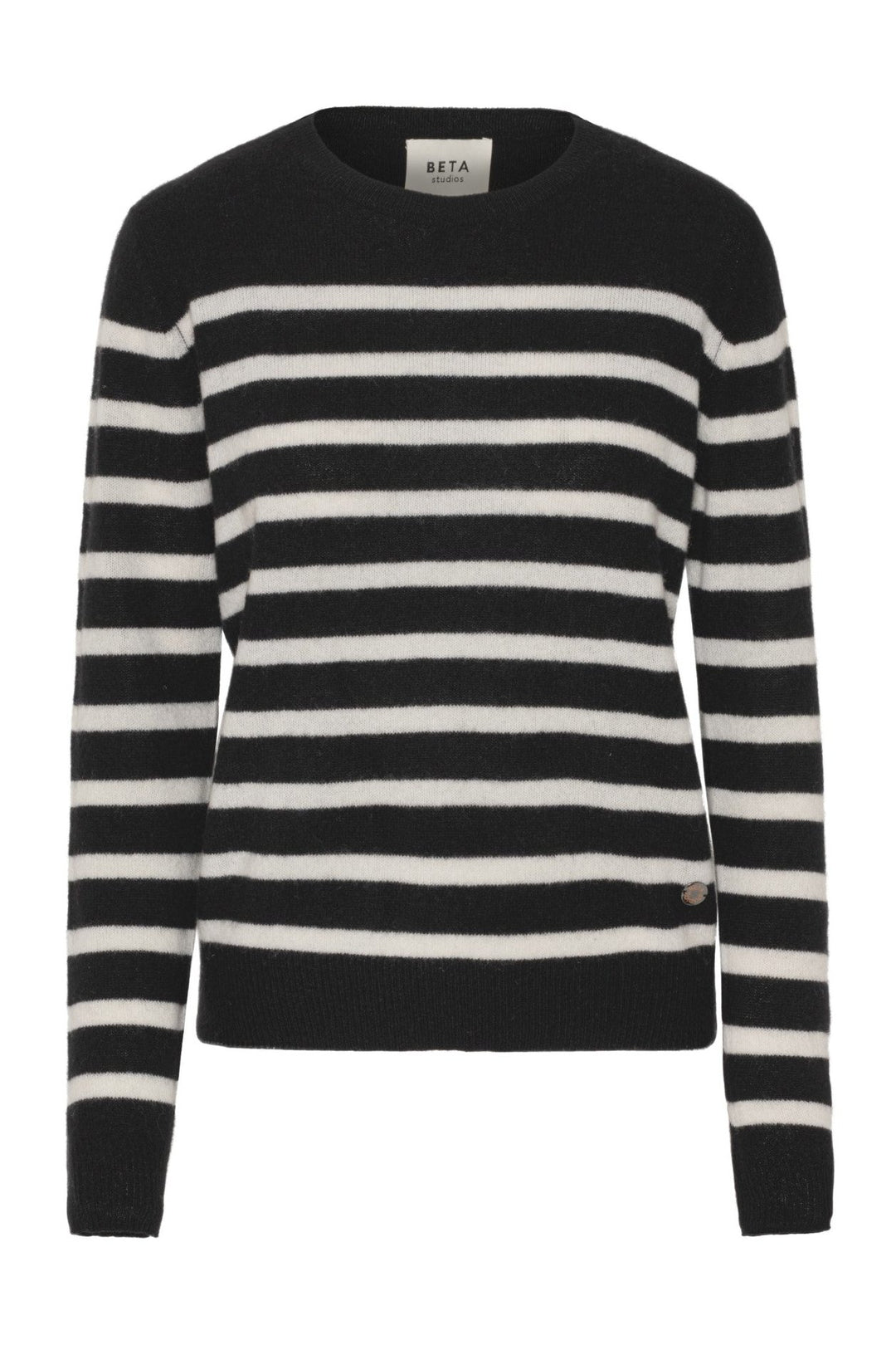 Sweater | BETA STUDIOS Bibi Striped, sand melange/black