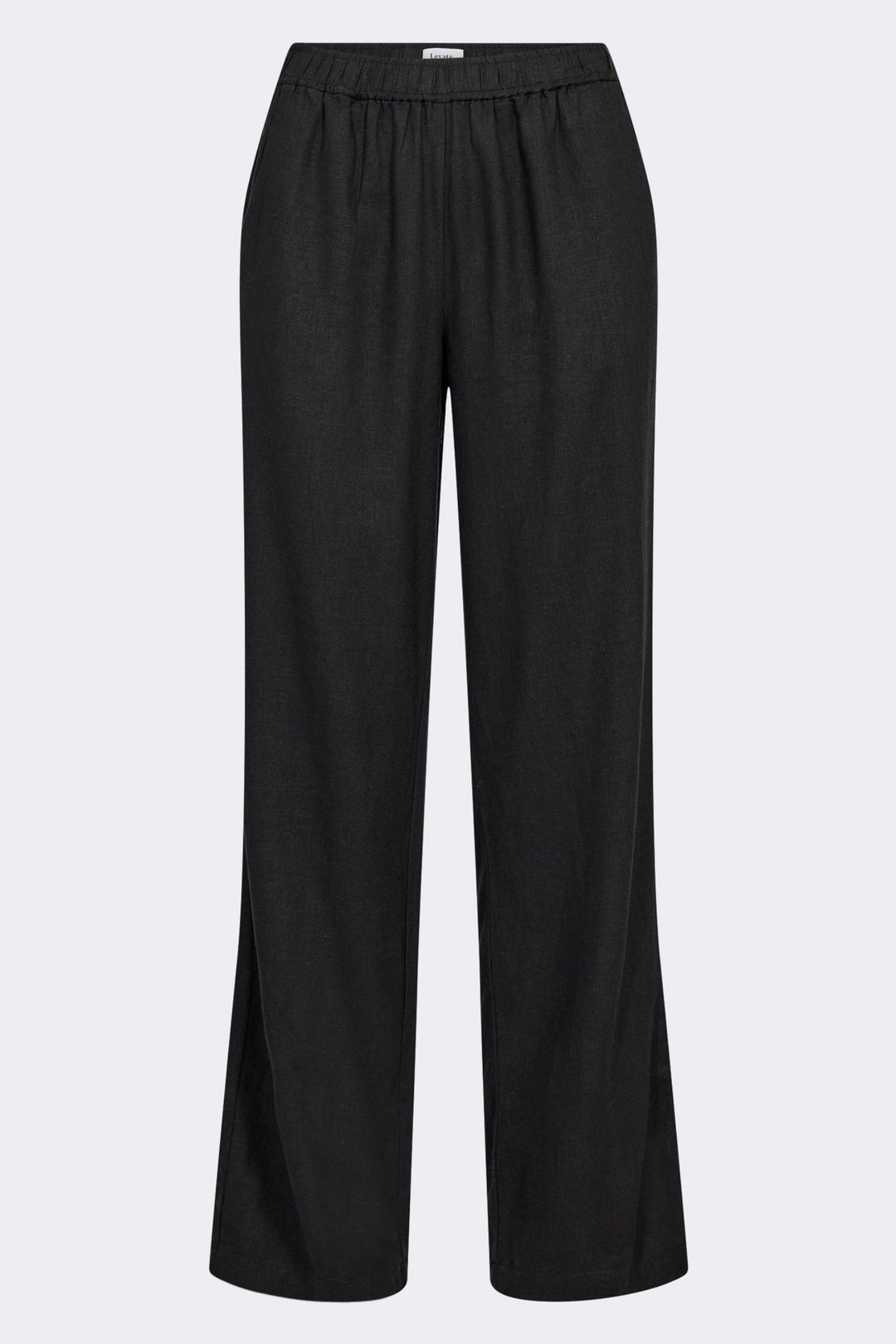Leveté Room Naja 7 bukser i black – lette bukser med elastisk talje og lige ben.