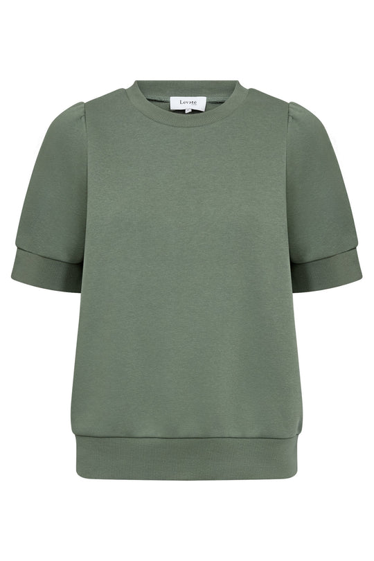 Leveté Room Nuka 19 T-shirt i laurel wreath – klassisk T-shirt med rund hals og blød kvalitet.