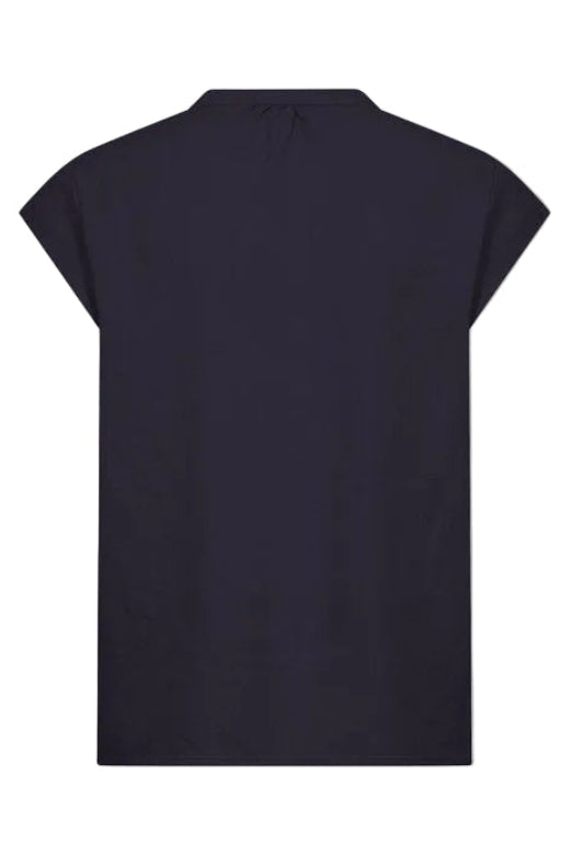 Leveté Room Naja 19 bluse i dark navy med V-udskæring.