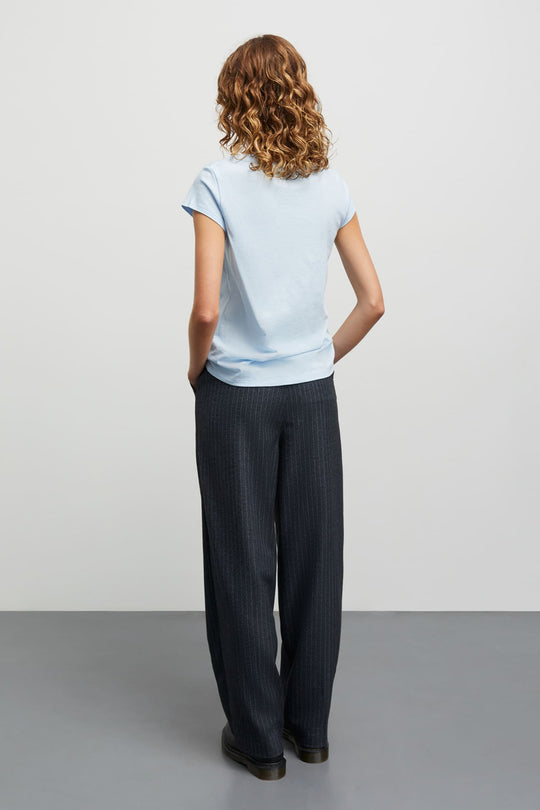 Mads Nørgaard | T-Shirt | Organic Jersey Teasy Tee FAV, cashmere blue