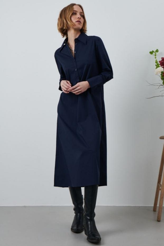 La Rouge | Skjortekjole | Kamilla Shirt Dress, navy