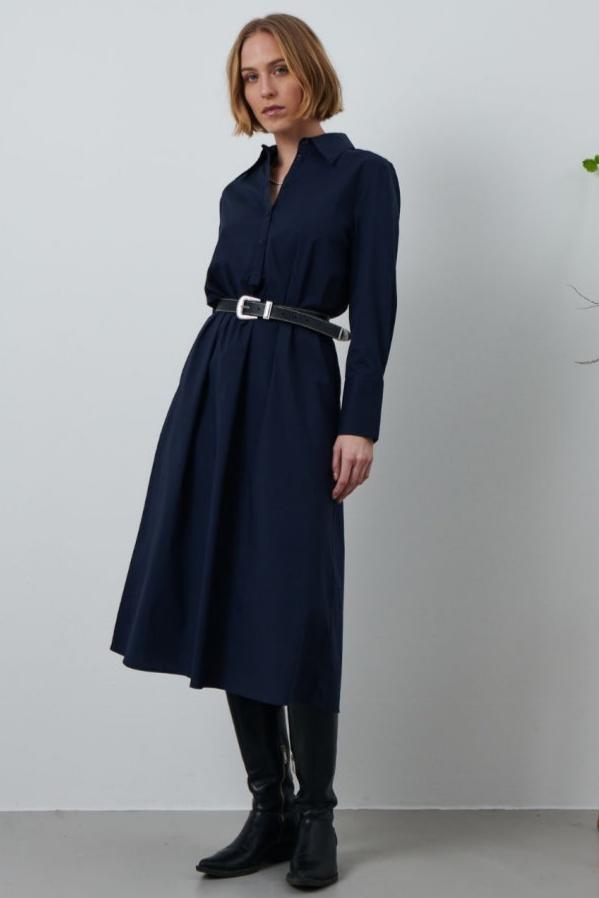 La Rouge | Skjortekjole | Kamilla Shirt Dress, navy