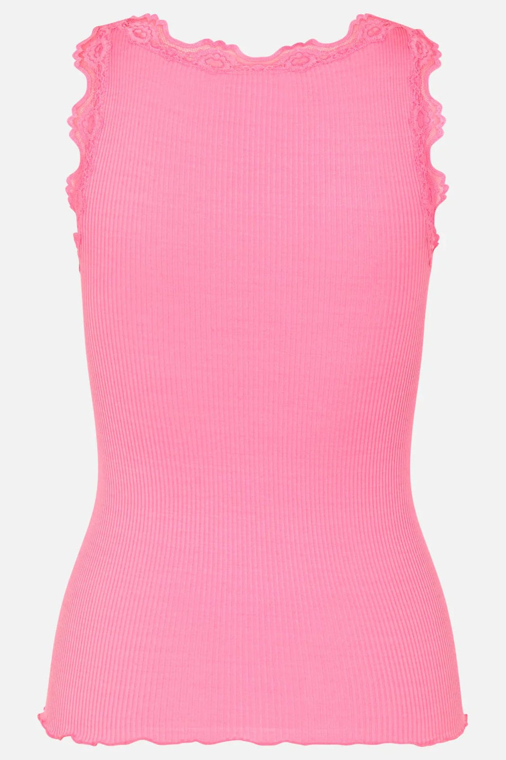 Rosemunde | Silketop | Tanktop med blonder, 5205 dolly pink
