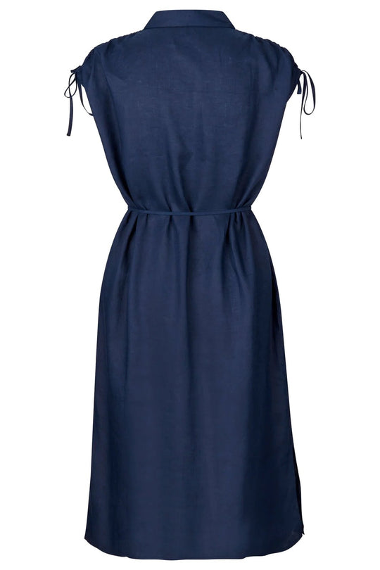 Rosemunde | Skjortekjole | Linen Shirt Dress, navy