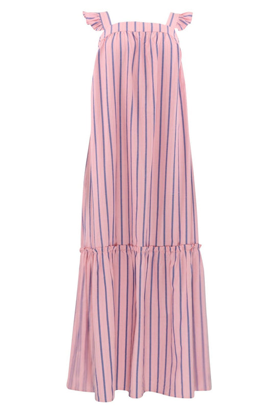 Continue | Kjole | Lulu dress stripe, pink stripe