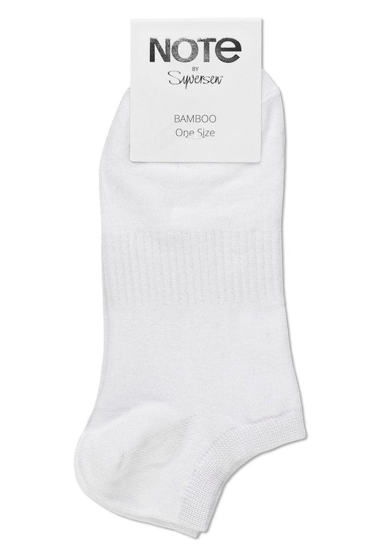 Notes by Syversen Bamboo Sneaker ankelsokker, white