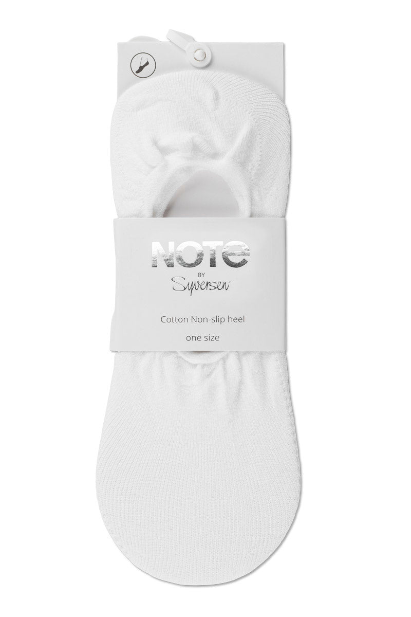 Note by Syversen 2pk Cotton Steps i hvid – usynlige bomuldsstrømper til forår og sommer.
