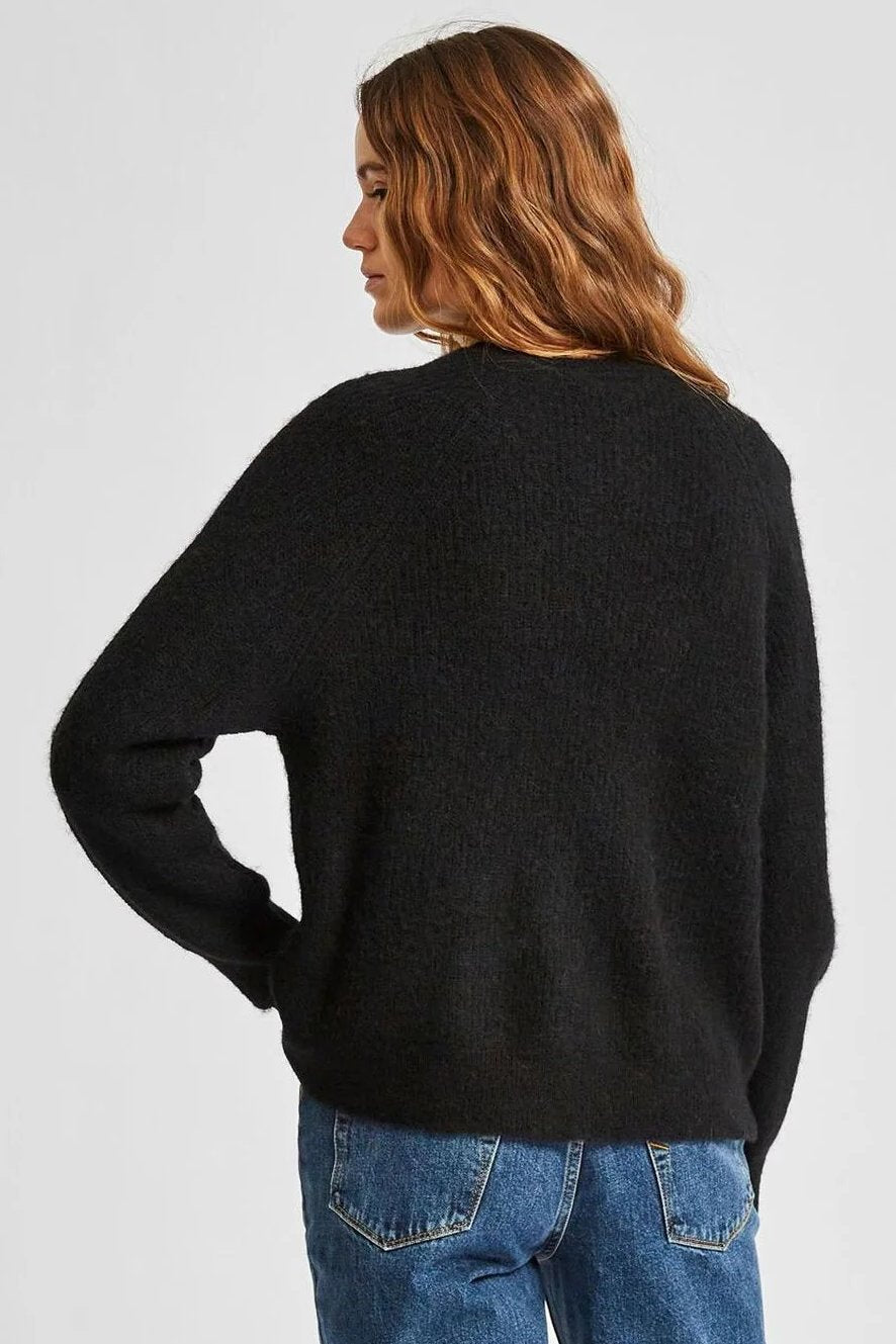Selected Femme | Cardigan | Lulu ls knit short, black