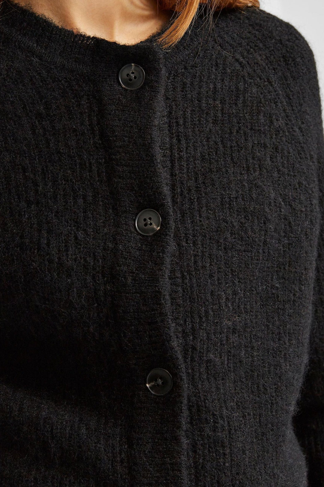 Selected Femme | Cardigan | Lulu ls knit short, black