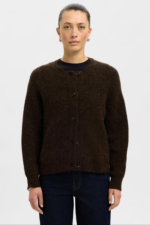 Selected Femme | Cardigan | Lulu ls knit short, delicioso/melange