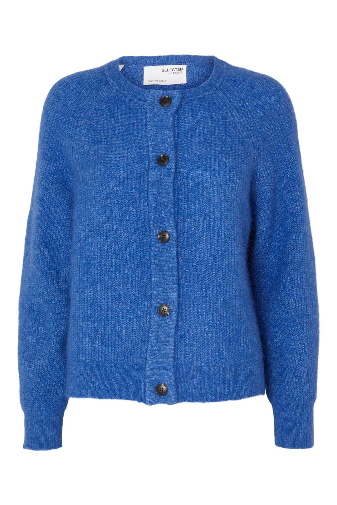 Cardigan | Selected Femme Lulu ls knit short, nebulas blue