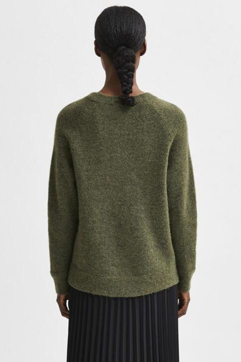 Selected Femme | Sweater | Lulu ls knit o-neck, kalamata melange