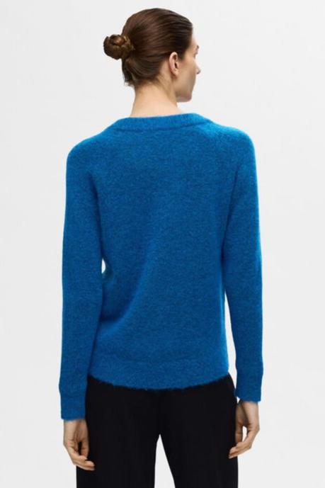 Selected Femme | Sweater | Lulu ls knit o-neck, super sonic melange