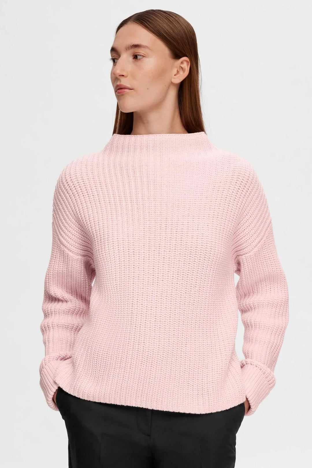Selected Femme | Sweater | Selma LS Knit Pullover, cradle pink